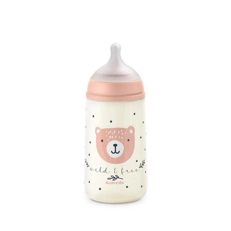 Suavinex Butelka SX Pro 270 ml, przepływ średni M różowa Wild &