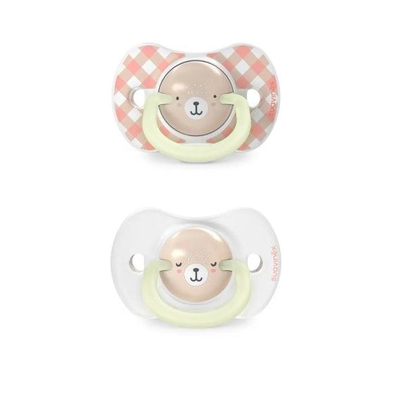 Suavinex Smoczek fizjologiczny SX Pro 0-6 m 2szt świecący