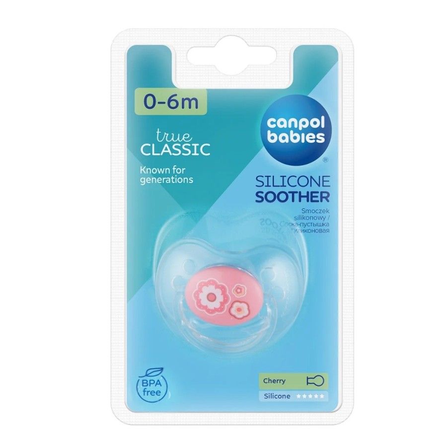 Canpol Runder Silikon-Schnuller 0-6 Monate Neugeborenes Baby