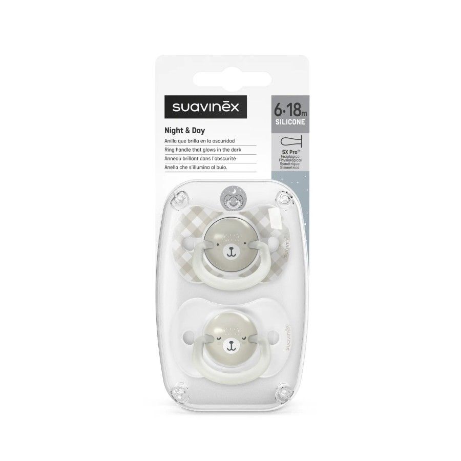 Suavinex Smoczek fizjologiczny SX Pro 6-18 m 2szt świecący