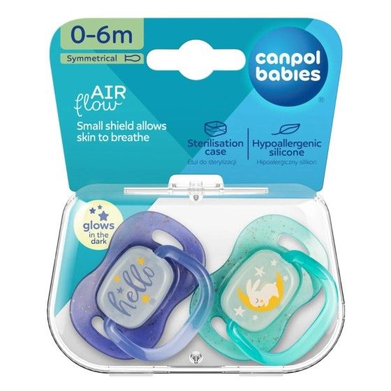 Canpol babies Smoczek uspokajający silikonowy symetryczny 0-6m