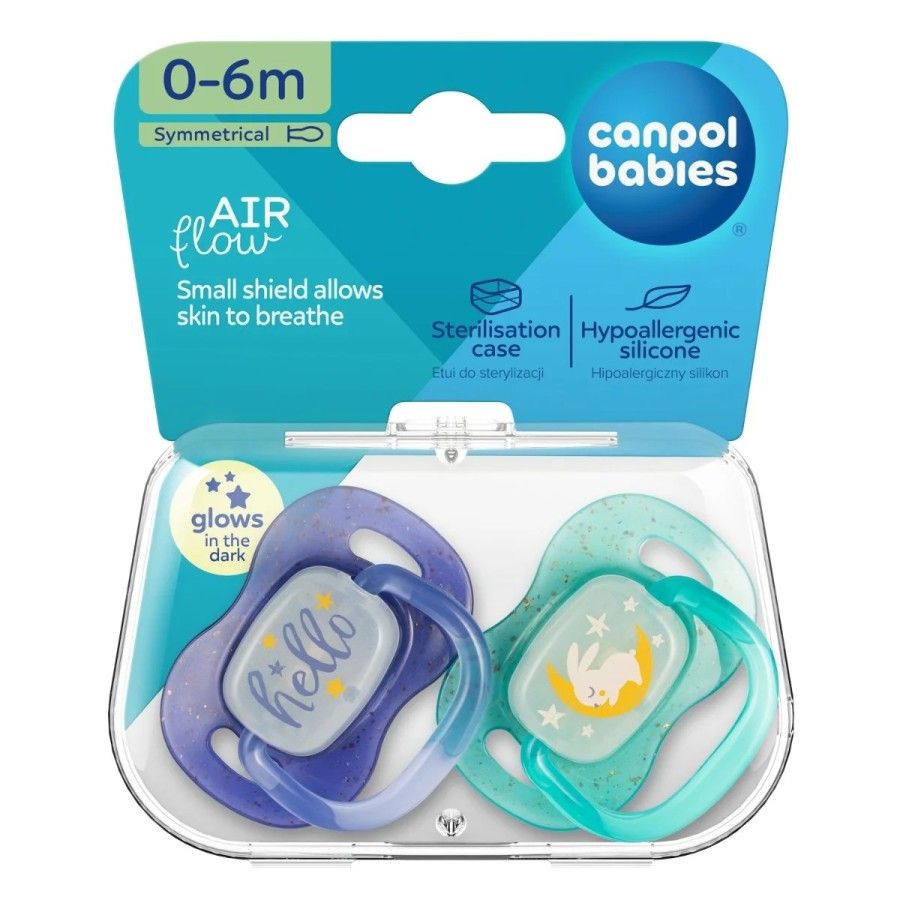 Canpol babies Smoczek uspokajający silikonowy symetryczny 0-6m