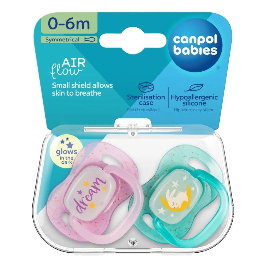 Canpol babies Smoczek uspokajający silikonowy symetryczny 0-6m