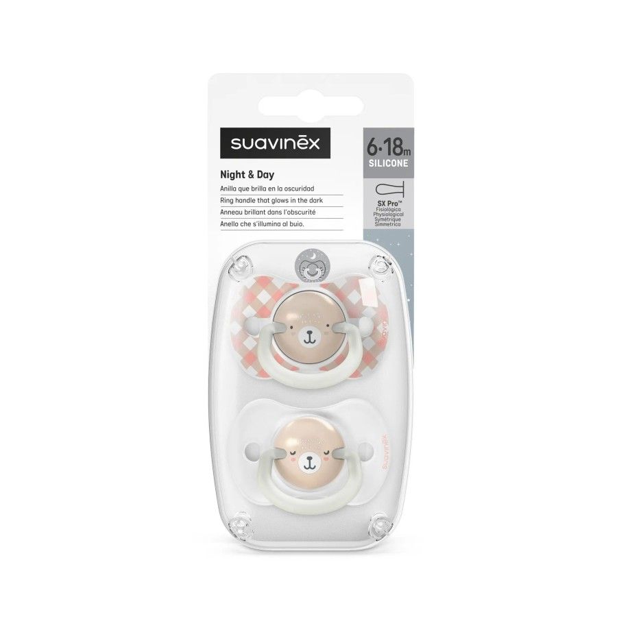Suavinex Smoczek fizjologiczny SX Pro 6-18 m 2szt świecący