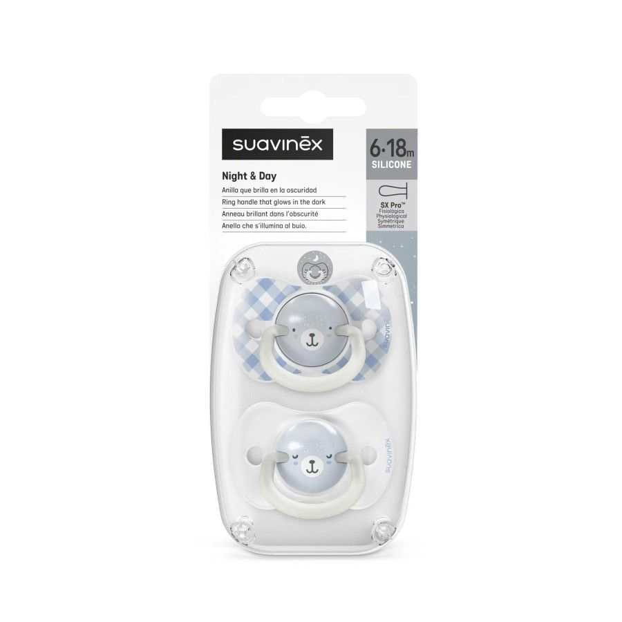 Suavinex Smoczek fizjologiczny SX Pro 6-18 m 2szt świecący