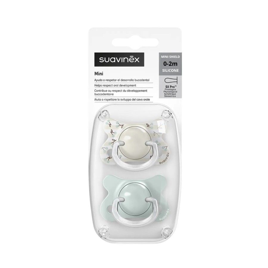 Suavinex Smoczek fizjologiczny SX Pro MINI 0-2 m 2szt miętowy