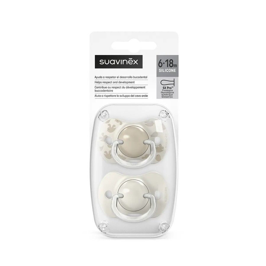 Suavinex Smoczek fizjologiczny SX Pro 6-18 m 2szt waniliowy