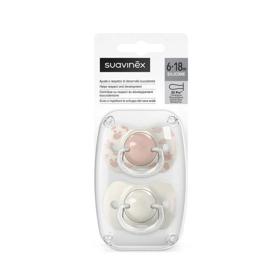 Suavinex Smoczek fizjologiczny SX Pro 6-18 m 2szt różowy