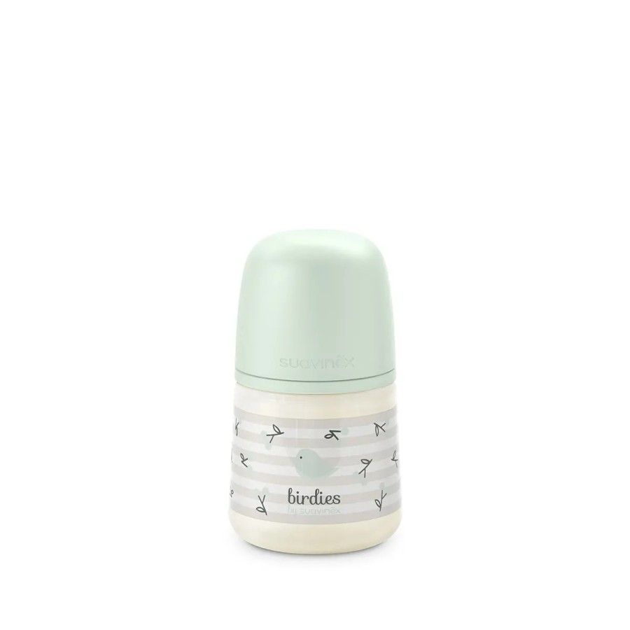 Suavinex Butelka SX Pro 150 ml, przepływ wolny S miętowa Birdies