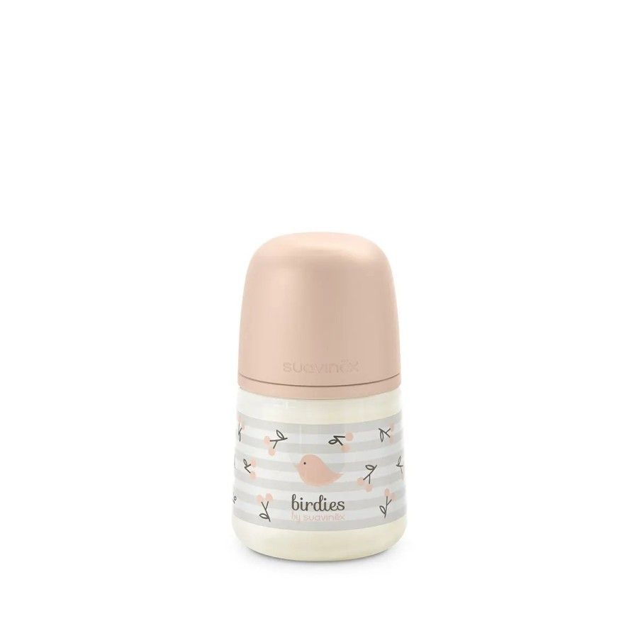 Bouteille SUVINEX SX Pro 150 ml, débit libre d'oiseaux roses -