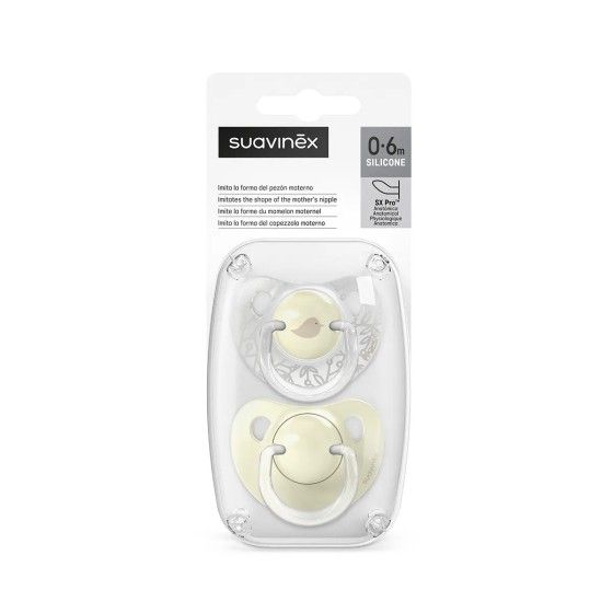 Suavinex Smoczek anatomiczny SX Pro 0-6 m 2szt waniliowy