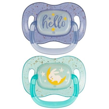 Canpol Babys symbolischer symmetrischer Schnuller 18 + m NightHUL 2PCS