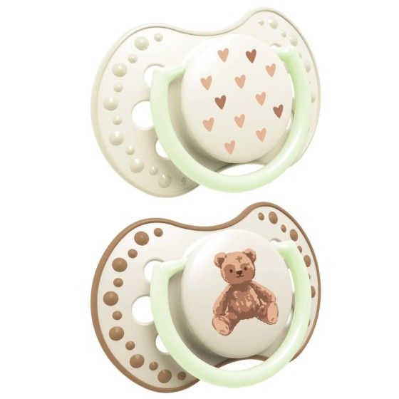 LOVI Smoczek silikonowy dynamiczny 0-6m 2 szt Teddy Love -