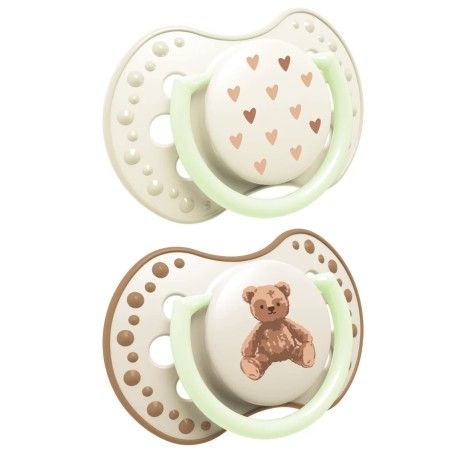 LOVI Sucette en silicone dynamique 6-18m 2 PCS Teddy Love