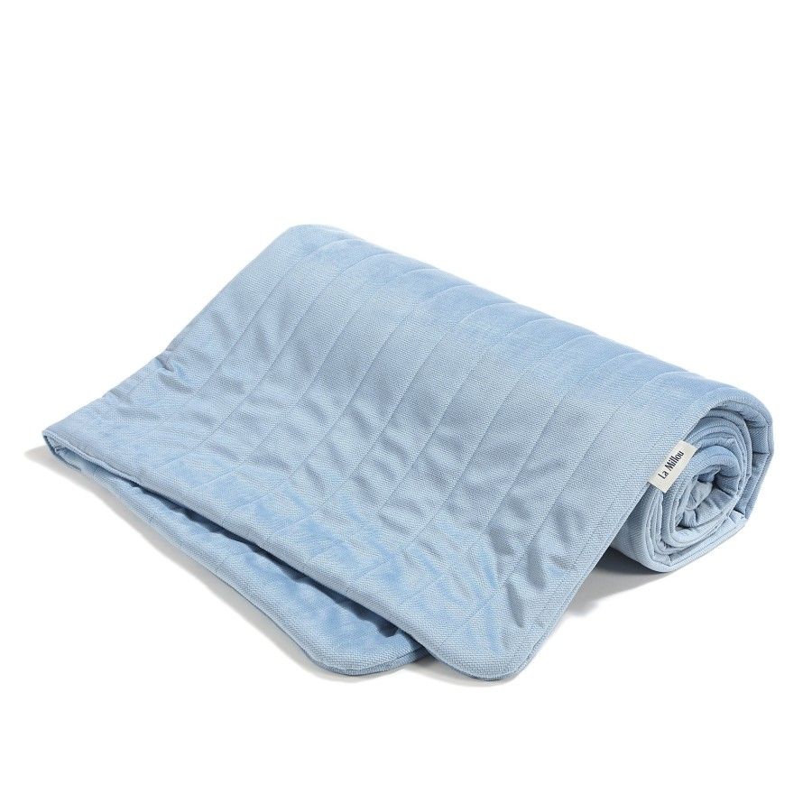 La Millou Ciepły Koc Velvet Pure WIND BLUE L - 5905143649060