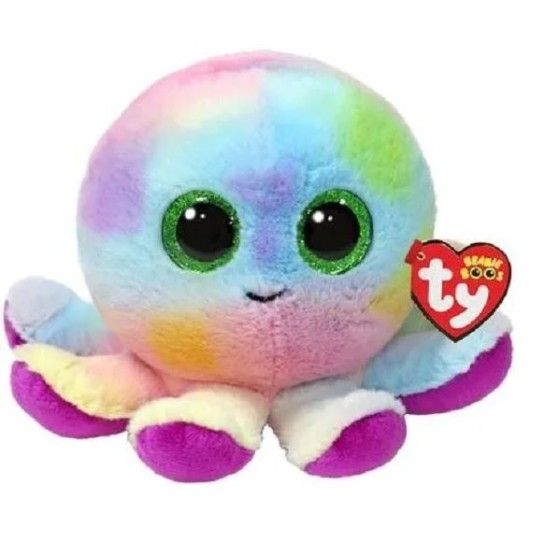 Ty Beanie Boos BUBBLES – kolorowa ośmiornica 15 cm -