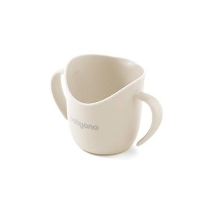 Babyono Ergonomiczny kubek treningowy FLOW beżowy