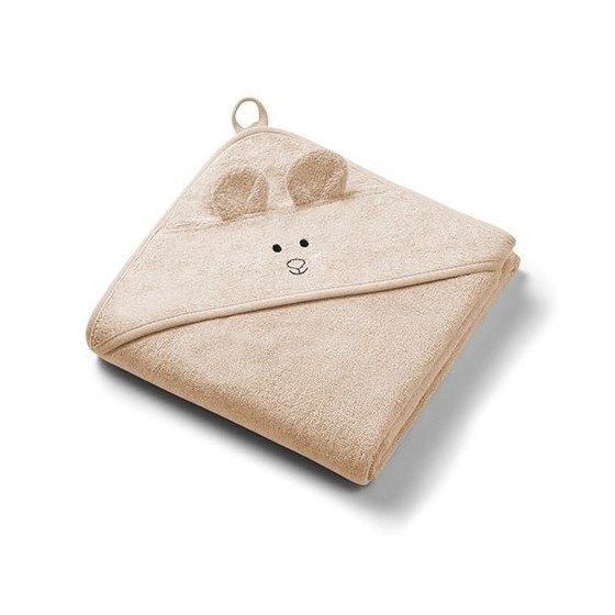 Bambus-Badetuch 100x100 cm, dunkel beige, Babyono