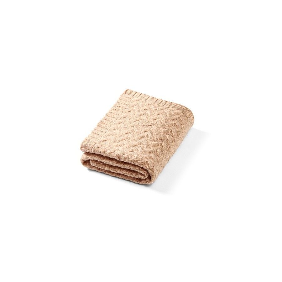 Babyono-Wolldecke Merino dunkel beige - 5901435417263