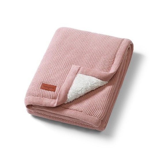 Babyono Kocyk bawełniany z ociepleniem różowy