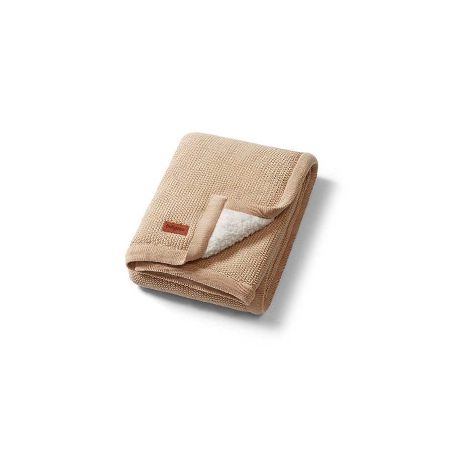 Couverture de coton Babyono avec réchauffement beige -