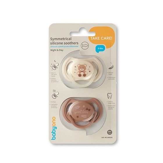 BABYONO Symmetrical silicone teats 0-6 m