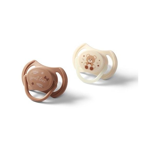 Babyono Smoczki symetryczne silikonowe 0-6 m - 5901435417812
