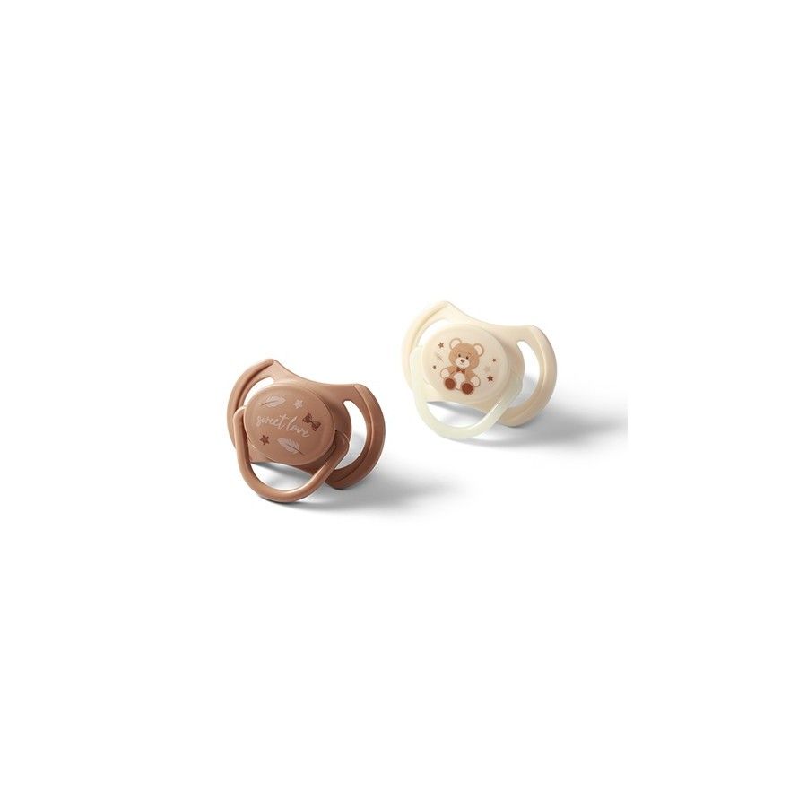 Babyono Smoczki symetryczne silikonowe 0-6 m