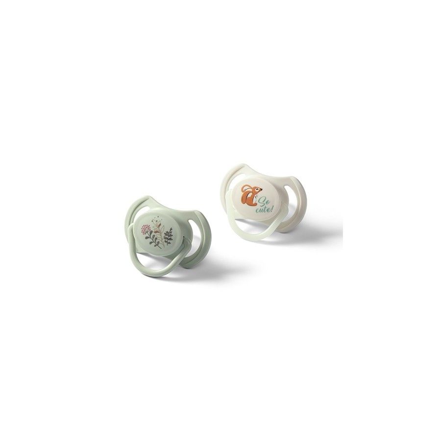 Babyono Smoczki symetryczne silikonowe 6-18 m - 5901435417829
