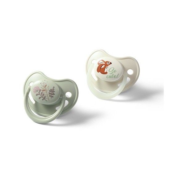 Babyono Smoczki anatomiczne silikonowe 6-18 m - 5901435417850