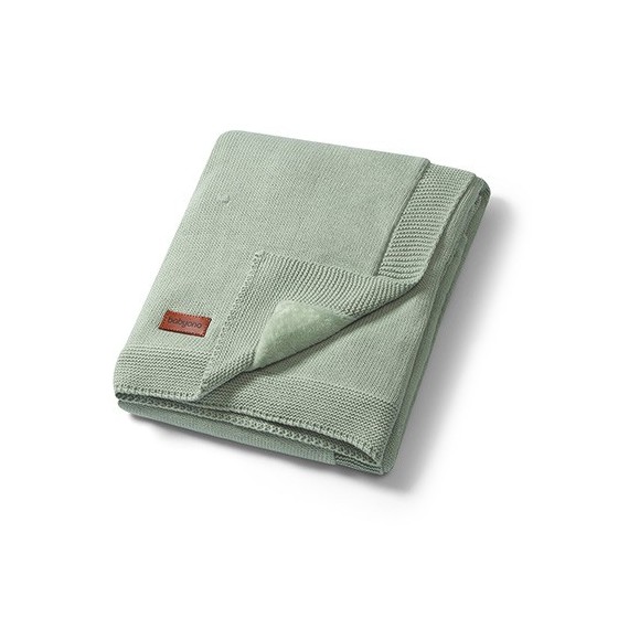 Babyono Kocyk bawełniany z flanelowym podszyciem szalwiowy