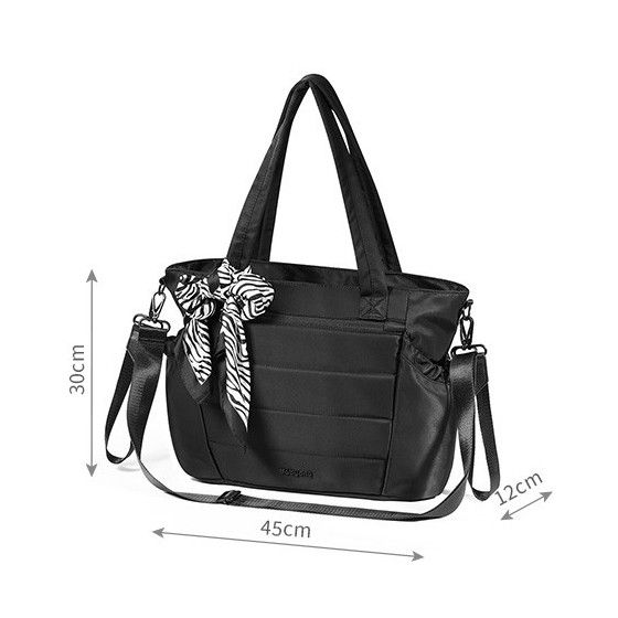 Babyono Torba dla mamy / do wózka CAMI czarna - 5901435417935
