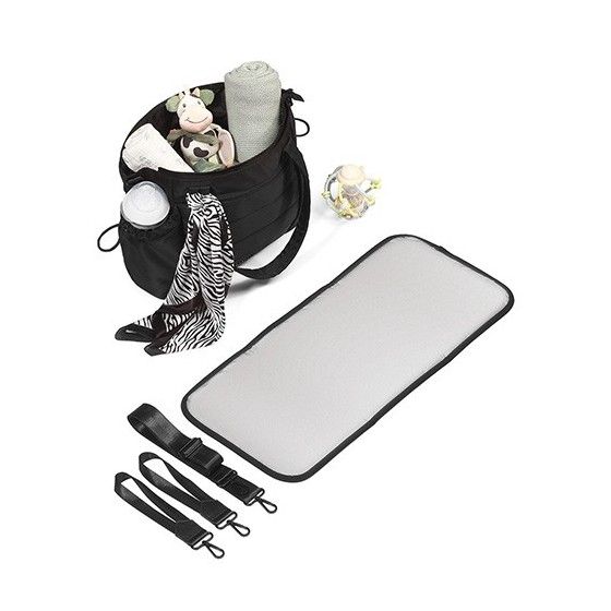 Babyono Torba dla mamy / do wózka CAMI czarna - 5901435417935