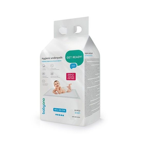 Babyono Podkłady higieniczne 40x60cm 20szt + 2 gratis -