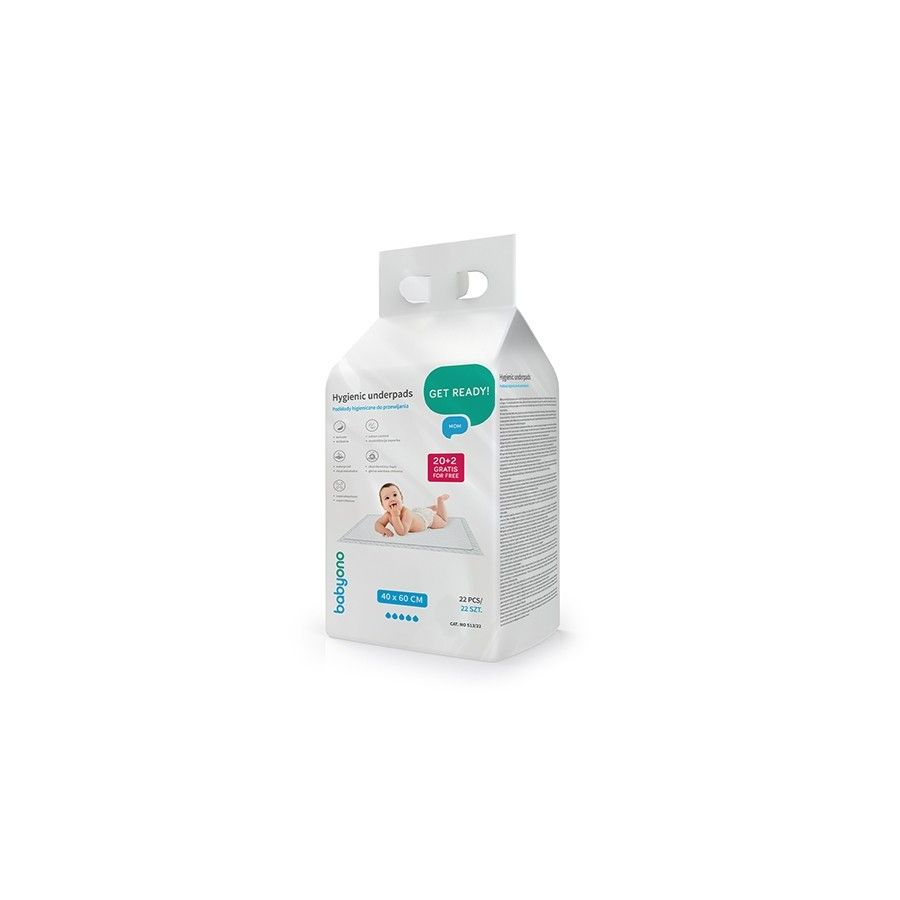 Babyono Podkłady higieniczne 40x60cm 20szt + 2 gratis -