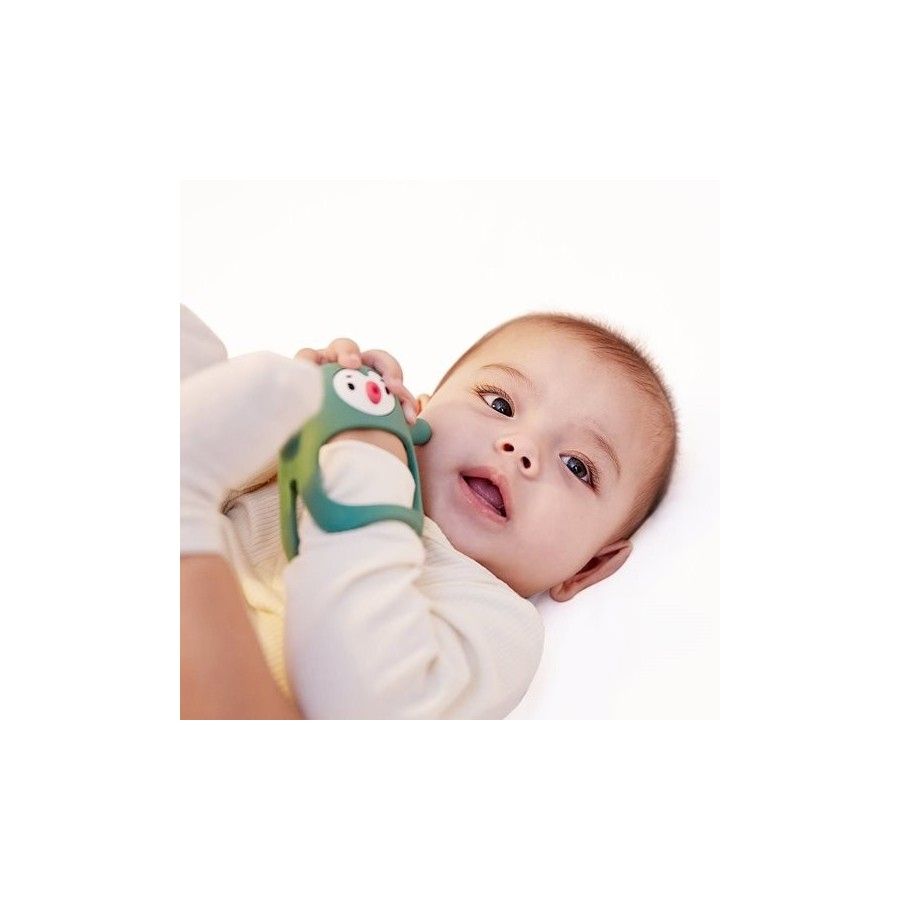 Smily Mia Gryzak Silikonowy Never Drop Pingwin Buddy Pine Green