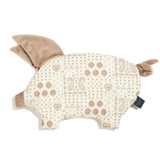 La Millou Sleepy Pig Samt Bandana-Sahne