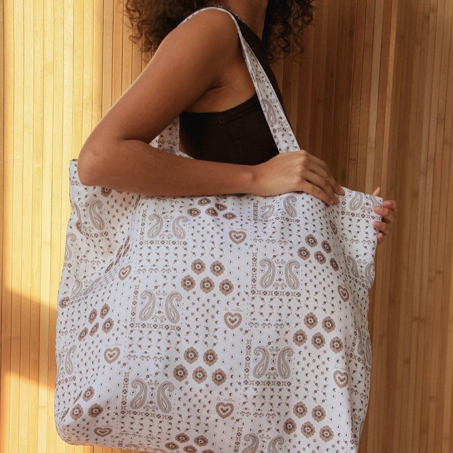 La Millou Shopper Bag L Bandana Cream L Bag