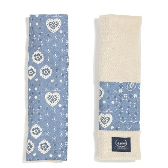 La Millou Pásy pre prsia bavlna zamatová bandana denim