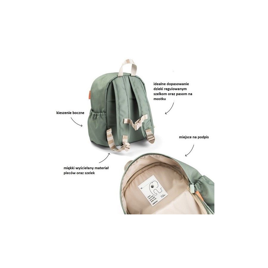 Fait par cerf baby sac à dos de jeu vert