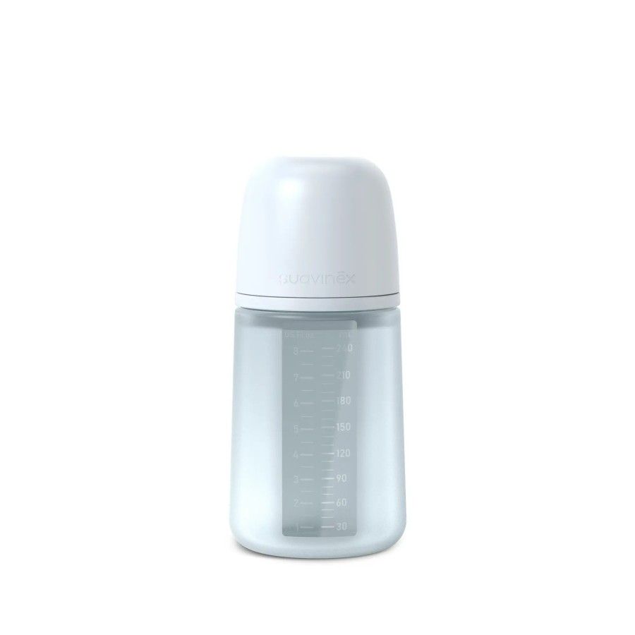 SUAVINEX Butelka silikonowa SX Pro 240 ml, przepływ średni –
