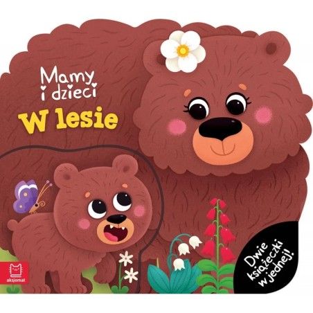 Mamá y niños en el bosque. Dos libros en uno