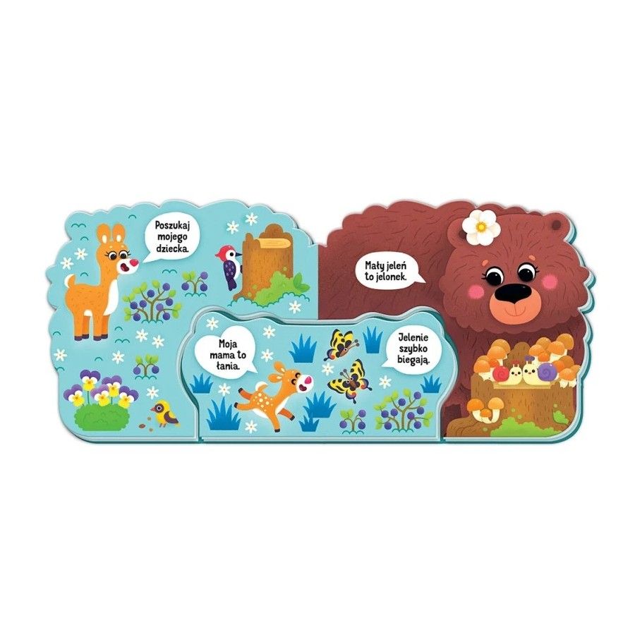 Mamma e figli nella foresta. 