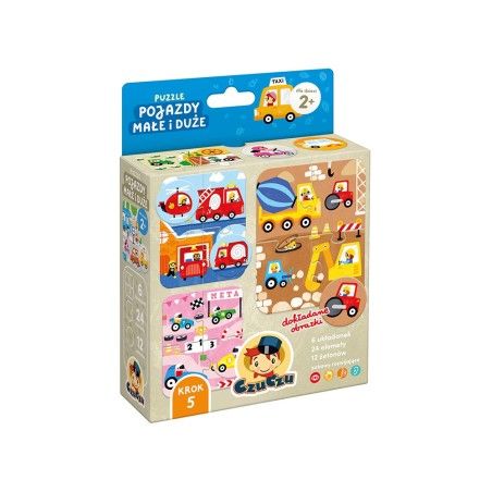 CzuCzu Puzzle Pojazdy Małe i duże 2+