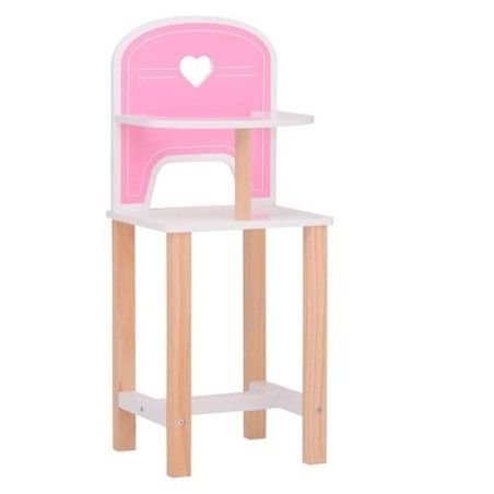 JOUECO Drewniane krzesełko Baby Rose dla lalek 35-45 cm