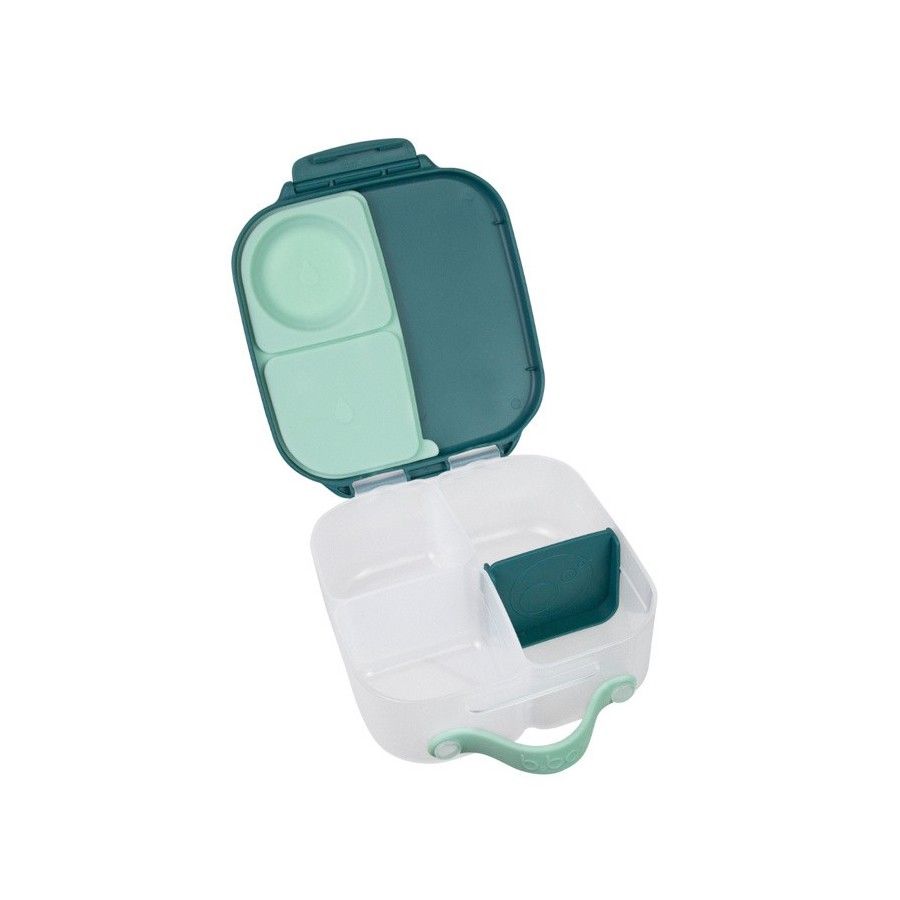 B.box Zestaw Mini Lunchbox + Butelka tritanowa ze słomką 450 ml, Emerald Forest