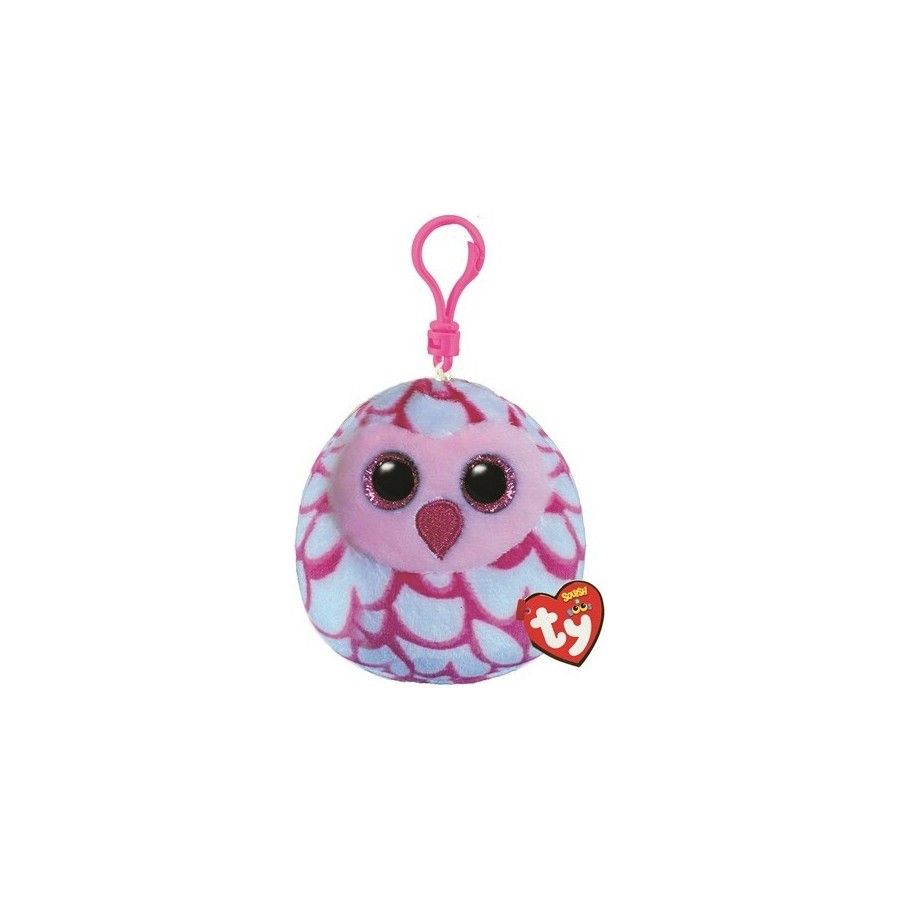 Ty Squishy Beanies Pinky różowa sowa brelok 8,5 cm
