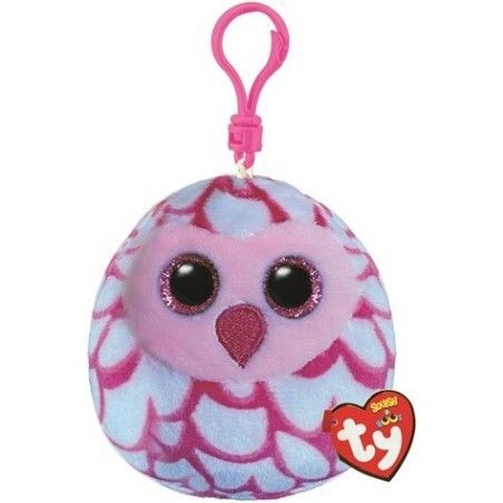 Ty Squishy Beanies Pinky różowa sowa brelok 8,5 cm