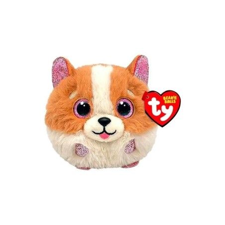 Ty Beanie Balls Tanner pluszowy brązowo‑biały piesek 8 cm