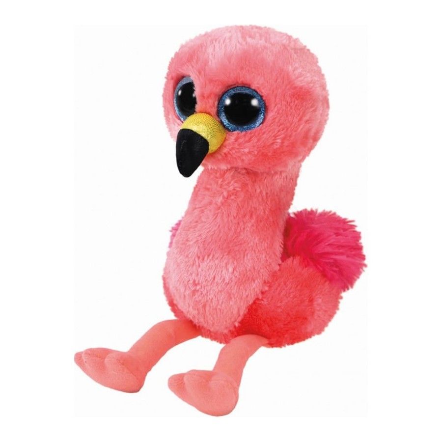 Ty Beanie Boos Gilda pluszowa figurka różowego flaminga, 15 cm